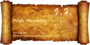 Végh Havaska névjegykártya